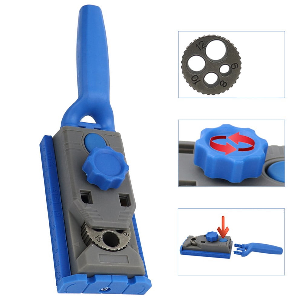 Woodworking Pocket Hole Jig Drill Locator Pilot Wood Drilling Dowelling Hole
