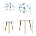 thumbnail image 2 of Triangle Nesting Coffee Table Set of 2 Sea childish pattern cute marine animals whale seal jellyfish crab End Table Modern Minimalist Side Table Set for Living Room Bedroom, 2 of 8