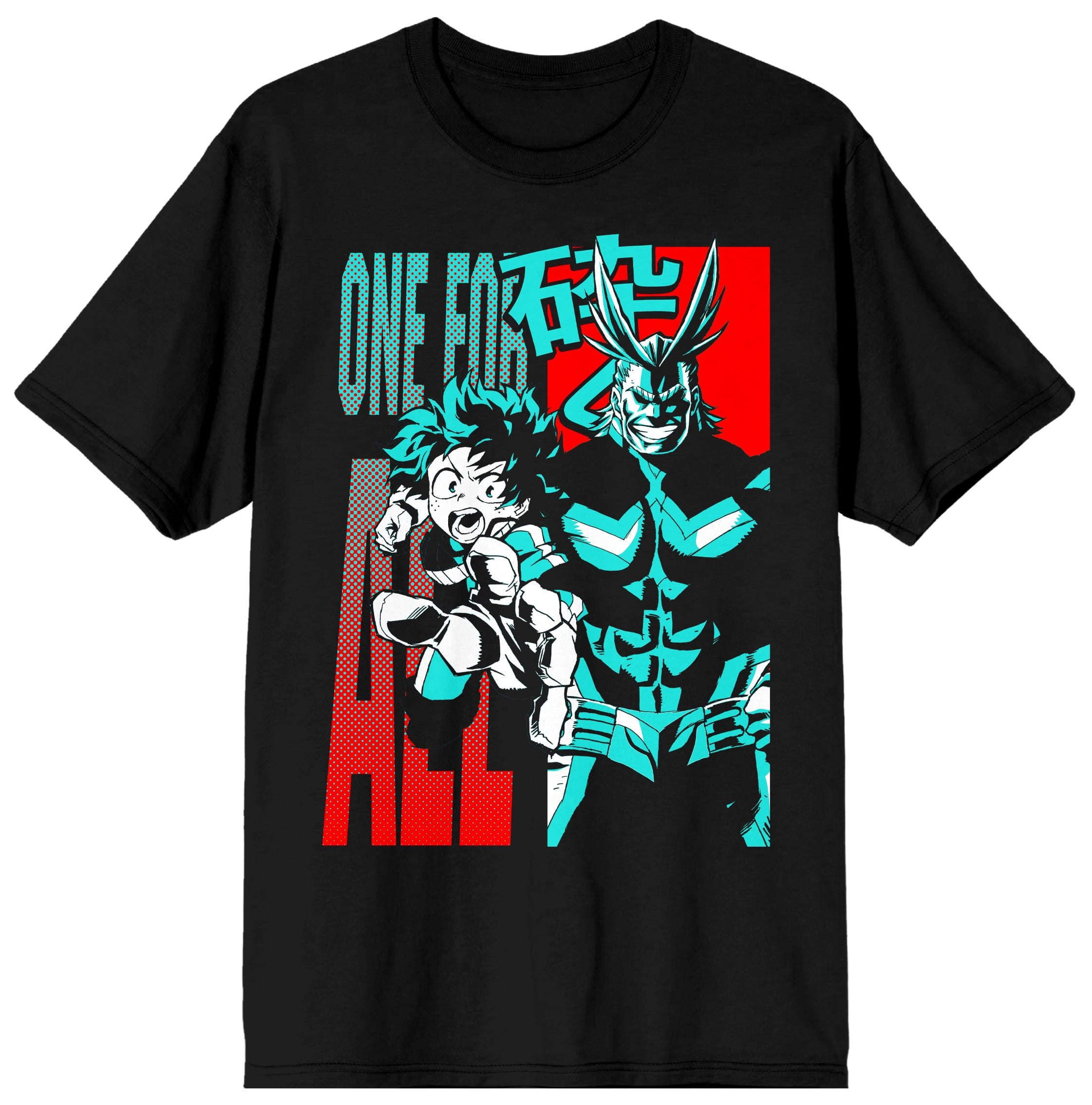 My Hero Academia One For All Anime Character Mens Black Graphic Tee M Walmart Com Walmart Com