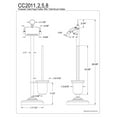 thumbnail image 2 of Kingston Brass Vintage Pedestal Toilet Paper and Brush Holder, 2 of 2