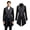 Black, variant on Men Medieval Steampunk Jacket Gothic Victorian Tailcoat Renaissance Frock Coat,Black(XL)