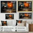 thumbnail image 4 of Designart "Jazz Cafe Atmosphere with Vintage Piano Sonata II" Music Framed Wall Art Decor - Traditional Red Music Jazz Bedroom Framed Canvas Wall Art, 4 of 6