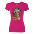 thumbnail image 3 of Wild Bobby, Dean Russo Sweet Poodle Dog Lover Womens Slim Fit Junior Tee, Raspberry, XX-Large, 3 of 6