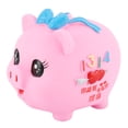 thumbnail image 3 of Caja de ahorro de Dinero NikouMX cerdito de dibujos animados suave color Rosa, 3 of 8