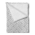 thumbnail image 2 of Grey and White Soft Flannel Fleece Blanket, Minimalist Geometric Trippy Formles Lines Shaping Maze Abstract Graphic Art, Cozy Plush for Indoor and Outdoor Use, 50" x 70", Grey White, by Ambesonne, 2 of 5