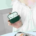 thumbnail image 6 of for AirPods Pro 2019 Case, Cross Texture PU Leather Wireless Charging Front LED Visible Cover Shockproof Protective Shell Dust/Dirt Proof Case with Keychain Clip - Purple, 6 of 9