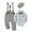 Gray, variant on Baby Boy Clothes Suits 0-18 Months Formal Romper Shirt Beret Hat Suspender Pants Wedding Outfit 4pcs