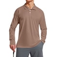 thumbnail image 6 of Cxenplz Men's Shirt Long Sleeve Golf Shirts Quick Dry Sun Protection Lightweight 3-Button Performance Work Fishing Athletic Tops, 6 of 9
