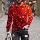 thumbnail image 1 of Ceisia Men's Gold Starburst Print T-Shirt | Slim Long-Sleeve Crewneck Festive Casual Top Gift, 1 of 5