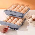 thumbnail image 3 of Double-Layer Plastic Egg Storage Box with Transparent Lid, Compact Design for Refrigerator, Kitchen, and Travel, Secure Snap Closure and Space-Saving, 3 of 6