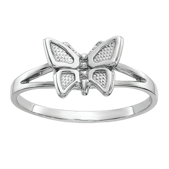 Primal Gold 10 Karat White Gold Butterfly Ring