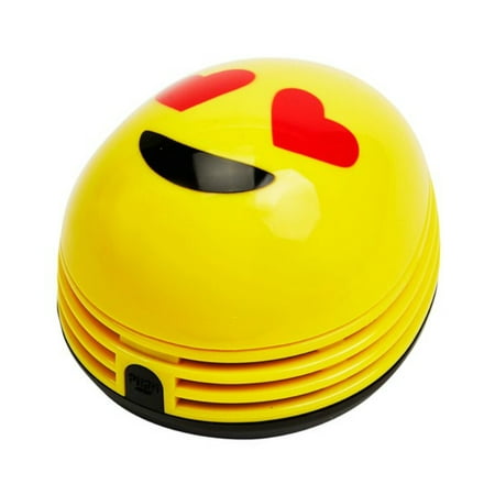 As Seen On Tv Vacuum - Crumby CRB-HRT Heart Eyes Emoji Mini Vacuum w/ 12000 RPM Motor, As Seen On TV
