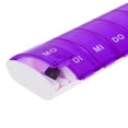 thumbnail image 2 of Unique Bargains 1 Pc 7 Compartment Single Row Pill Case Lightweight for Travel Purple, 2 of 6