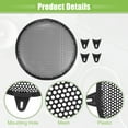 thumbnail image 4 of Housse de Protection pour Haut-Parleur de Voiture Universelle 10 Pouces Grille Ronde 10 Pouces Haut-Parleur Audio Subwoofer avec Vis et Clips Fer Noir - Lot de 4, 4 of 8