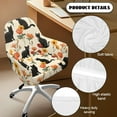 thumbnail image 5 of Xixirimido Black Cat Vintage Daisy Pattern Swivel Office Armchair Cover Stretch Computer Desk Chair Slipcover Mid Back Accent Dining Chair Covers Non-slip for Home Living Room, 5 of 7