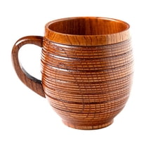 Wooden Beer Cups, Coffee Cups, Wooden Mugs With Handle, Japanese Style Creative Vintage High Temperature Resistant Beautiful Texture Fine Craftsmanship, Easy To Clean And Store
