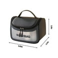 thumbnail image 3 of Latrodar Translucent Cosmetic Bag, Cosmetic Bag Set Frosted Translucent PVC With Zipper Handle Portable Travel Bag, Hangable And Handy Cosmetic Bag Black Dec, 3 of 5