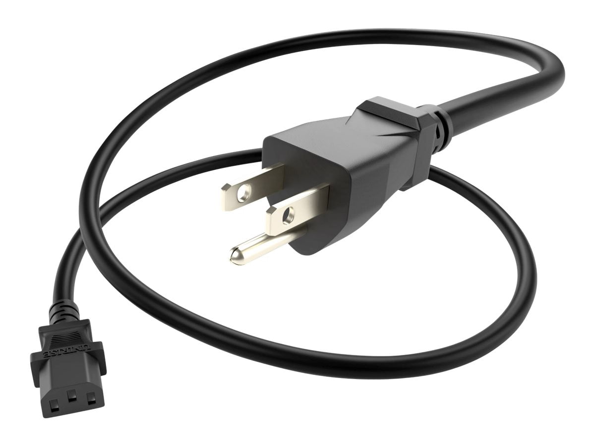 Unirise Standard Power Cord - For Electronic Equipment - 10 A - Black - 6 ft Cord Length