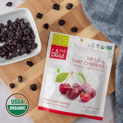 Fruit Bliss Organic Tart Cherries 5 oz (Pack of 6)