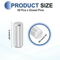thumbnail image 2 of 50 Pcs 4 x 6 mm 316 Stainless Steel Dowel Pins, Cylindrical Shelf Support Peg Pin, Silver Tone, 2 of 6