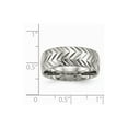 thumbnail image 6 of Stainless Steel Polished Diamond Cut Ring Size: 9; for Adults and Teens; for Women and Men, 6 of 6
