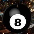 thumbnail image 5 of Christmas Ceramic Ornament Billiards Gift Double-Sided Ceramics Ornaments Pool Ball Billiards Eight Ball Collectible Present Gift Xmas Tree Decoration Christmas Ornament for Family Sister Friend, 5 of 8