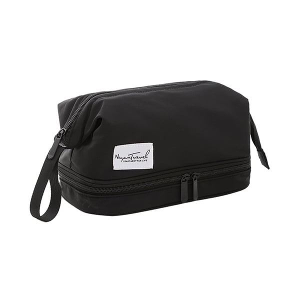 Translucent Waterproof Cosmetic Bag,Portable Travel Toiletry Organizer,Hangable Zipper Carry Pouch,Large Capacity Multi Compartment Bag,Easy Clean Durable Material,Travel Daily Bathroom Essentials
