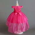 thumbnail image 5 of Godderr Kids Girls Flower Princess Dress Formal Dress Princess Dress Pageant Dresses Tutu Party Gown for Girls Tulle Dance Gown Wedding Dress Asymmetric Ruffled Evening 4-12Years, 5 of 6
