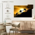 thumbnail image 5 of Elephant Stock Climbing Teamwork Wall Art - Horizontal Canvas Wall Art - Living Room Wall Decor - Sports Canvas - Black And Orange Decor - 39" x 26", 5 of 8