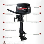 HANGKAI 6.5 HP 4 Stroke Boat Motor Outboard Motor Marine Fishing Boat Engine Water Cooling Tiller Control 123CC