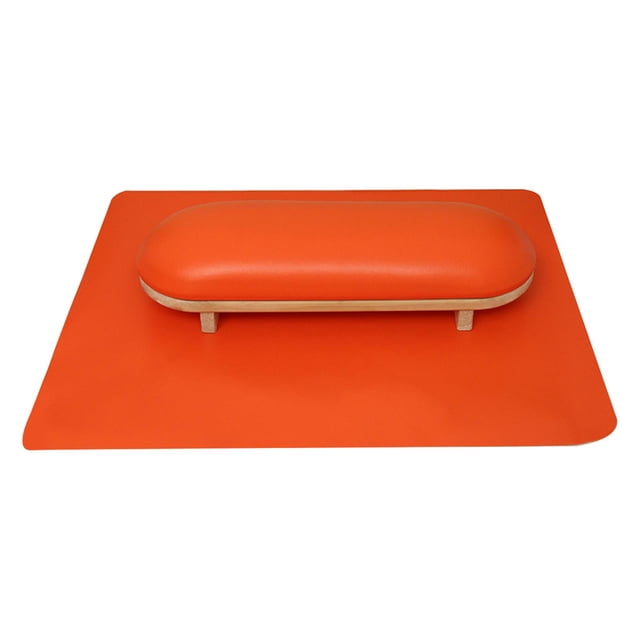 Juego de alfombrillas para decoración de uñas, reposamanos de escritorio para uso comercial en el hogar. Naranja