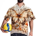 thumbnail image 4 of Butterfly Fission Diagram Men's Short Sleeve Hawaiian Print Button Down Beach Shirt, 4 of 6