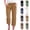 23# Ginger, variant on Wide Leg Cropped Pants for Women Summer High Waist Linen Capri Pants Drawstring Baggy Lightweight Pockets Beach Pant Army Green L