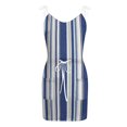 thumbnail image 4 of up to 60% off Gifts Usmixi Womens Summer Mini Sundress Vacation Floral Print Drawstring Pocket Short Dress V Neck Sleeveless Spaghetti Strap Dresses for Beach Blue S Up to 65% off, 4 of 4