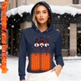 thumbnail image 2 of Fiaer Christmas Thermal Hoodie for Women Temperature Control Xmas Sweatshirt Oversized Heated Warm Long Sleeve Funny Graphic Hooded Tops Navy S, 2 of 9