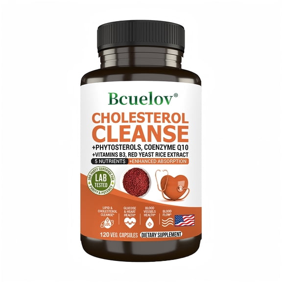 Bcuelov Cholesterol Cleanse Capsules Support Healthy Cholesterol Levels 120 Capsules
