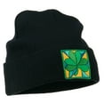 thumbnail image 5 of St Patrick's Day Clover Embroidered Long Beanie - Navy OSFM, 5 of 5