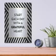 thumbnail image 4 of Luxe Metal Art 'Start Each Day' by Lettered & Lined, Metal Wall Art, 12"x16", 4 of 9