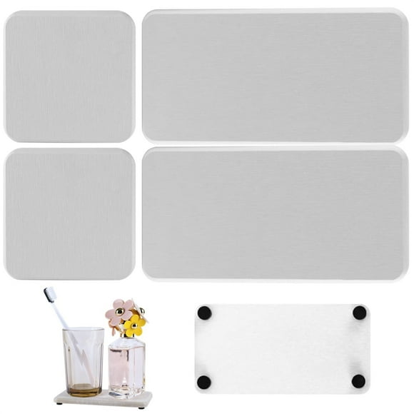 Xuewenshw Set Of 4 Water Absorbent Diatomite Tray Diatomaceous Earth Kitchen Soap Dish Hand Soap Holder Water Absorbing Stone Used For & Toiletries In The Bathroom Storage Shelf