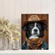thumbnail image 2 of Qisvanset 12x16 Inch Cowboy Bandana Dog Canvas Wall Art, Rustic Western Pet Portrait Farmhouse Home Decor, 2 of 8