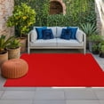 thumbnail image 3 of 6' x 9' Outdoor Rug, Christmas Red Outdoor Washable Rug Large Floor Carpet, Farmhouse Solid Red Color Modern Art Non Shedding Area Rug for Outside, Patio, RV, Porch, Deck, Balcony, Camping, 3 of 9