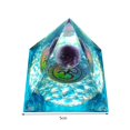 thumbnail image 2 of CNKOO Natural Orgonite Pyramid Crystals Chakra Energy Generator Ornaments (B), 2 of 10