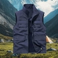 thumbnail image 2 of Nmnitkp Vest for Men Durable Men's Casual Lightweight Outdoor Fishing Work Safari Travel Photo Cargo Vest Jacket Multi Pockets(L-5XL), 2 of 4