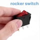thumbnail image 5 of Interruptor basculante ON/OFF bipolar brillante de 28x10 mm, 250 V, 15 A, 3 terminales, color rojo., 5 of 5