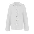Difdany Womens Oversized Cotton Button Down Gauze Shirts Collared Long
