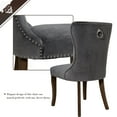 thumbnail image 4 of Modern Button Tufted Upholstered Dining Chairs with Nailhead Trim and Back Ring Pull, Dining Room Chairs Tufted Cushion Back Elegant, Accent Chairs with Solid Wood Legs (Set of 2), 4 of 9