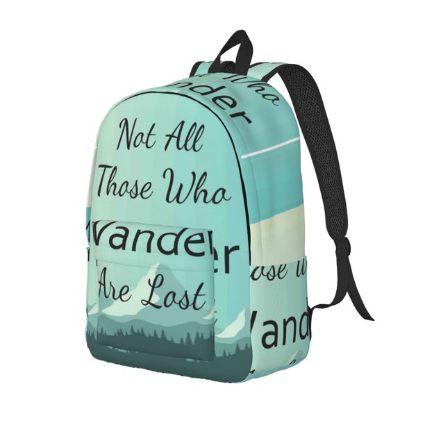 Fotbe Not All Those Who Wander Are Lost1 Mochila de Lona con Estampado, Mochila Duradera, Mochila Versátil de Alta Calidad, Mochila Compacta Vintage-Medium