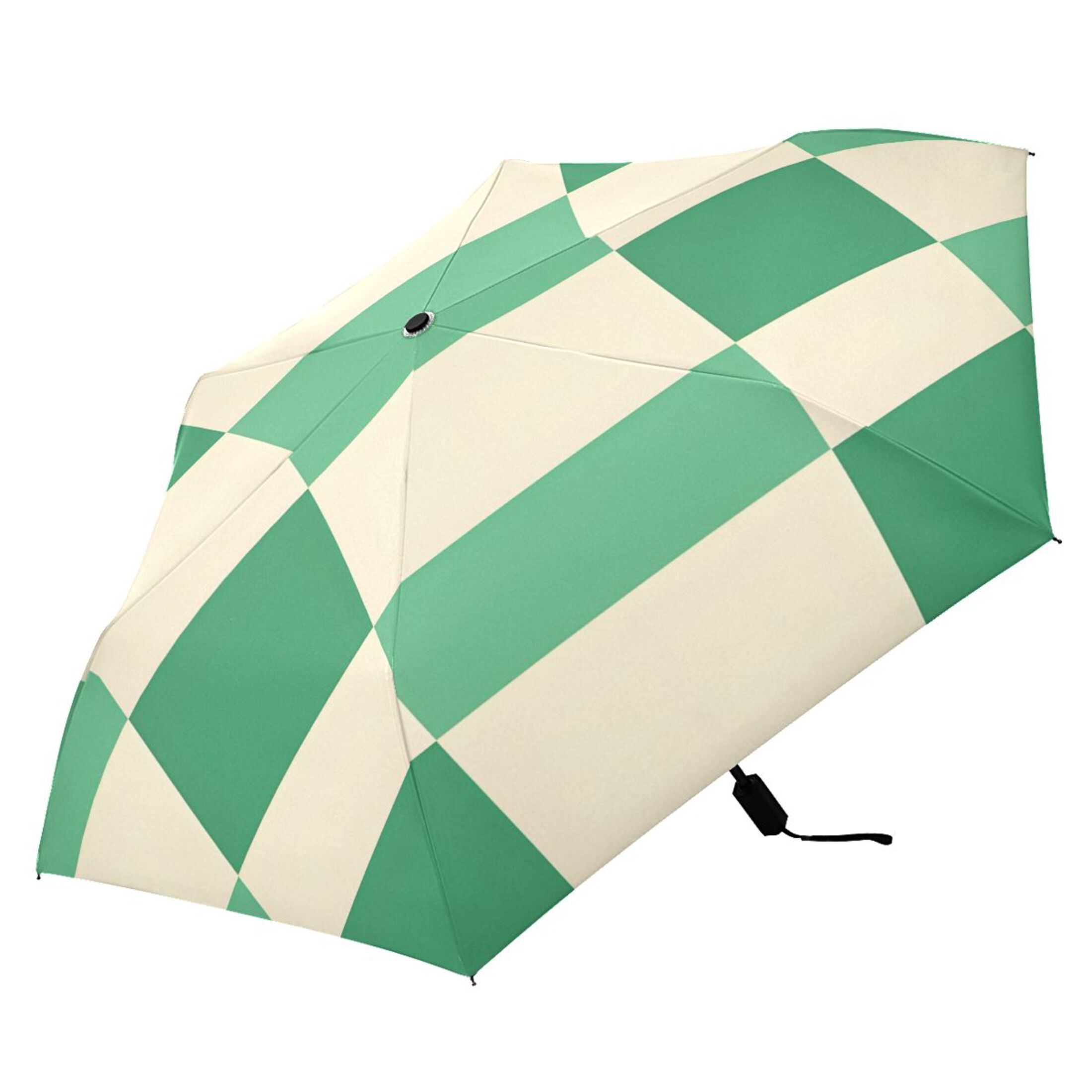 ALAZA Checkered Grid-t3 UPF 50+ Compact Folding Umbrella for Rain Travel Umbrella Packable