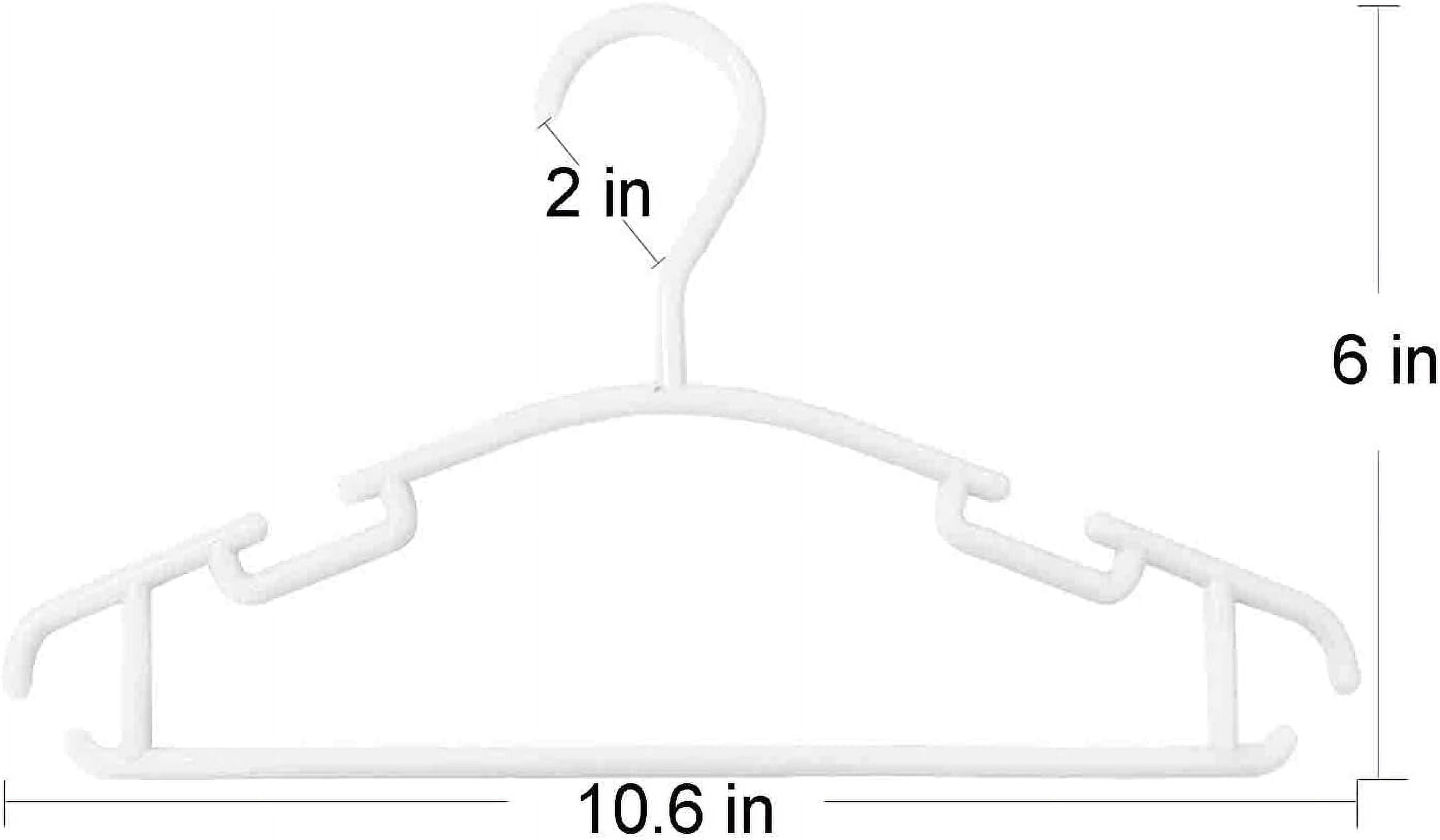 D-buy 60 Pack Baby Hangers Kids Hangers Baby Clothes Hangers Plastic Infant and Toddler Hangers Childrens Hangers Toddler Hangers Small Hangers (White)