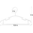 thumbnail image 2 of D-buy 60 Pack Baby Hangers Kids Hangers Baby Clothes Hangers Plastic Infant and Toddler Hangers Childrens Hangers Toddler Hangers Small Hangers (White), 2 of 5